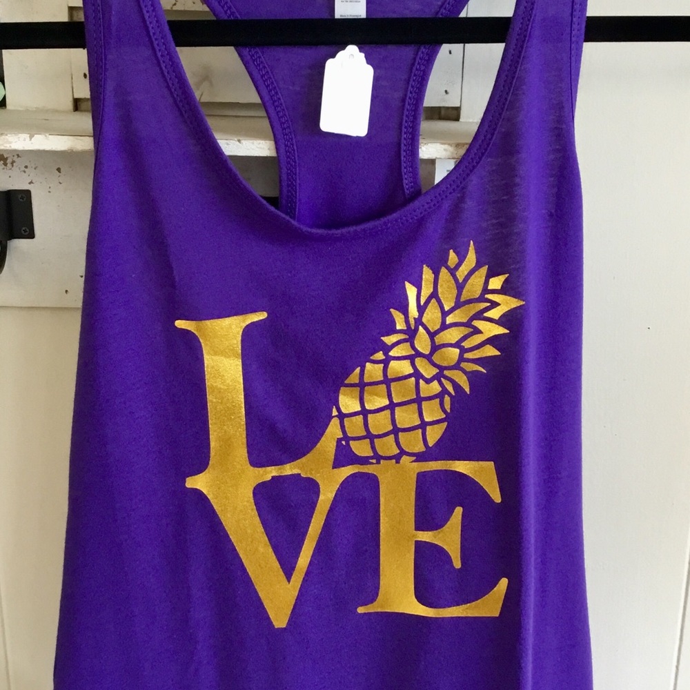 Pineapple Love racer back tank top